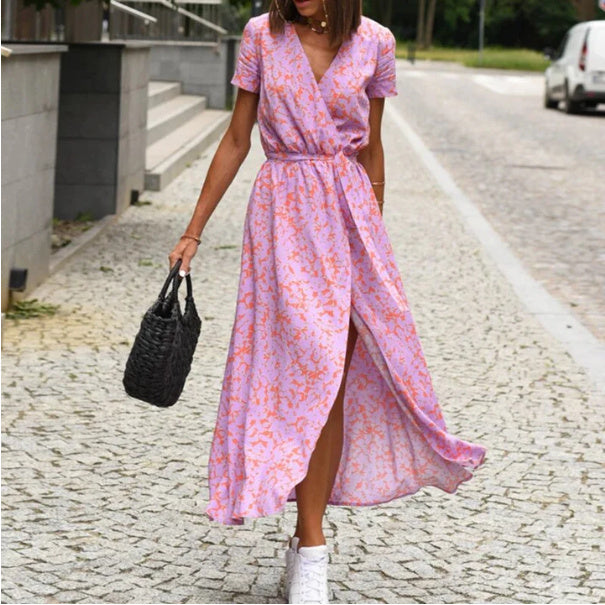Robe de plage imprimée tendance pour femme