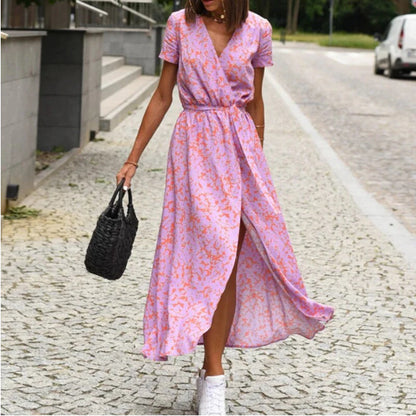 Robe de plage imprimée tendance pour femme