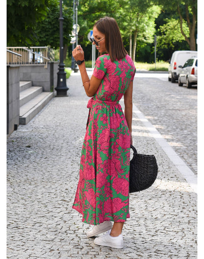 Robe de plage imprimée tendance pour femme