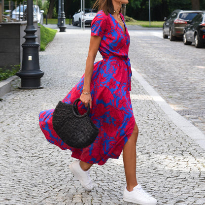 Robe de plage imprimée tendance pour femme